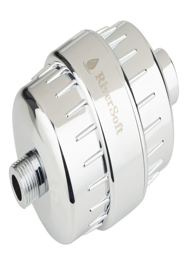 RiverSoft Bliss 15 Shower and tap Filter for high Hardness | Water Softener for Bathroom | Hard Water Filter for tap (Chrome) - Image 1